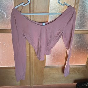 Lululemon long sleeve Align shirt- orangish/pink.  Like new!